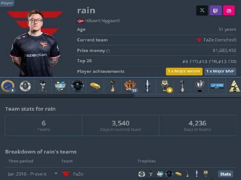 官宣：rain加盟100 Thieves